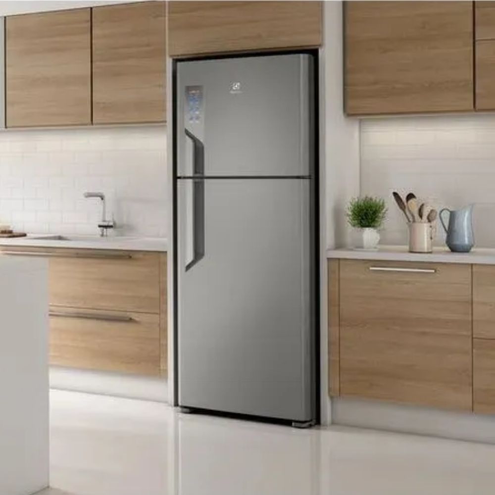 Geladeira Electrolux TF55S Frost Free com Prateleira Reversível Platinum 431L inox