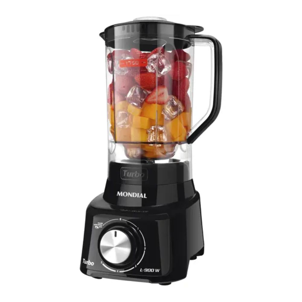 Liquidificador Mondial 900W L-900 FB 5 Velocidades Preto