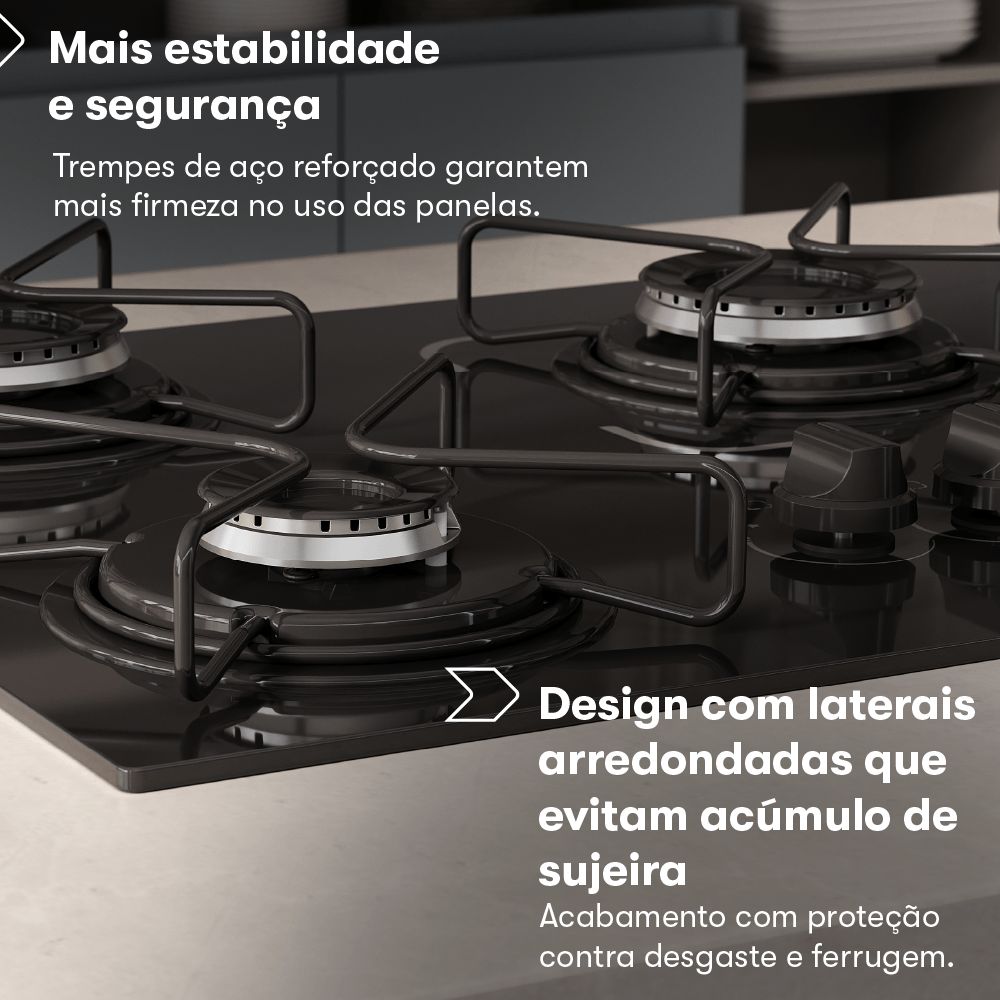 Cooktop Itatiaia Essencial 5 Bocas - Preto