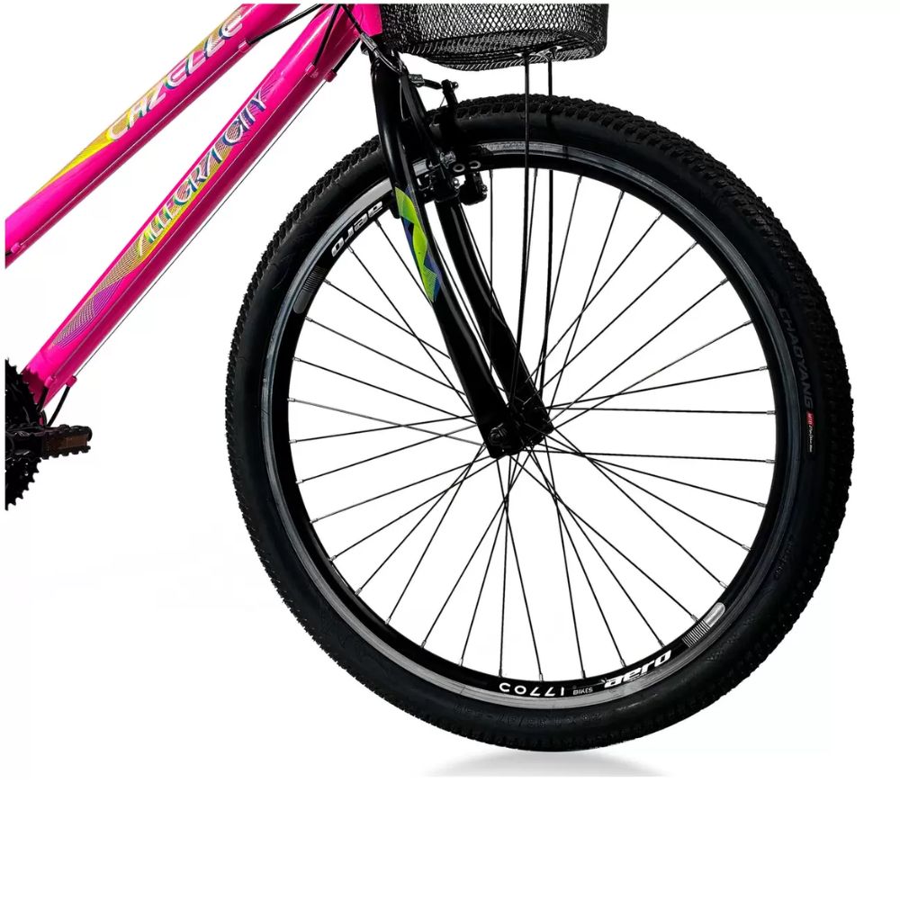 Bicicleta Colli Cazelle Allegra City 18 Marchas Aro 26 Rosa Neon