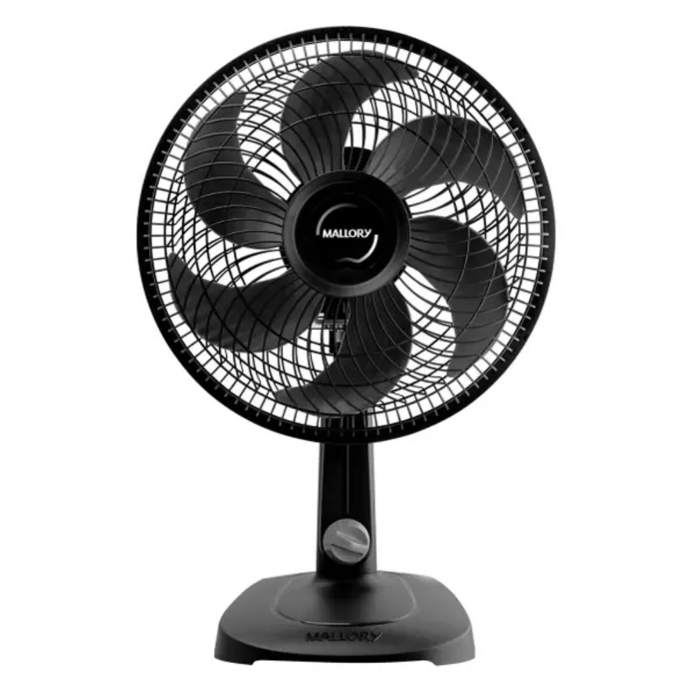 Ventilador de Mesa Mallory Turbo Compact 30cm 6 Pás 3 Velocidades Preto