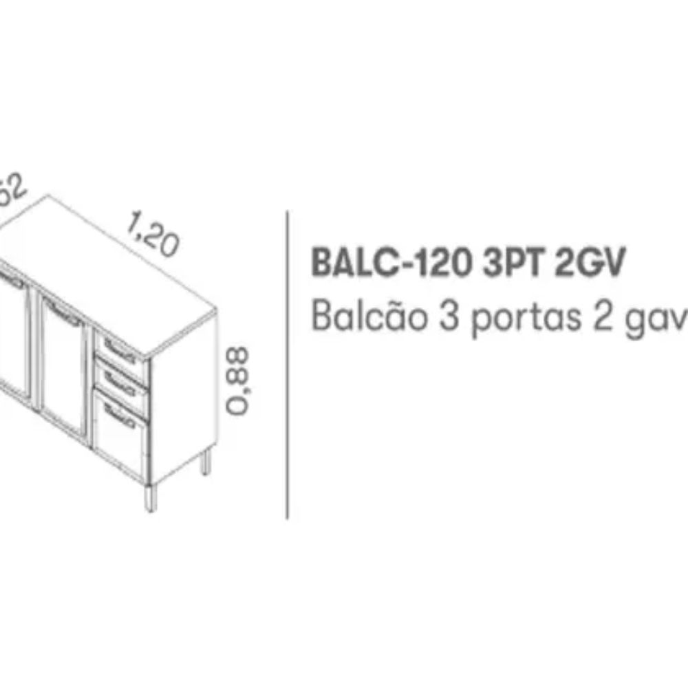 Cozinha Completa Itatiaia New Premium 280cm Branca