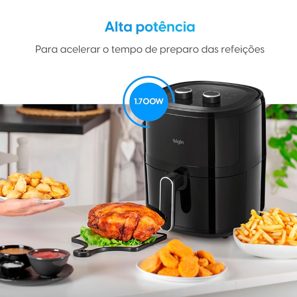 Fritadeira Airfryer Elgin Space AFC50 5L Preta 220V