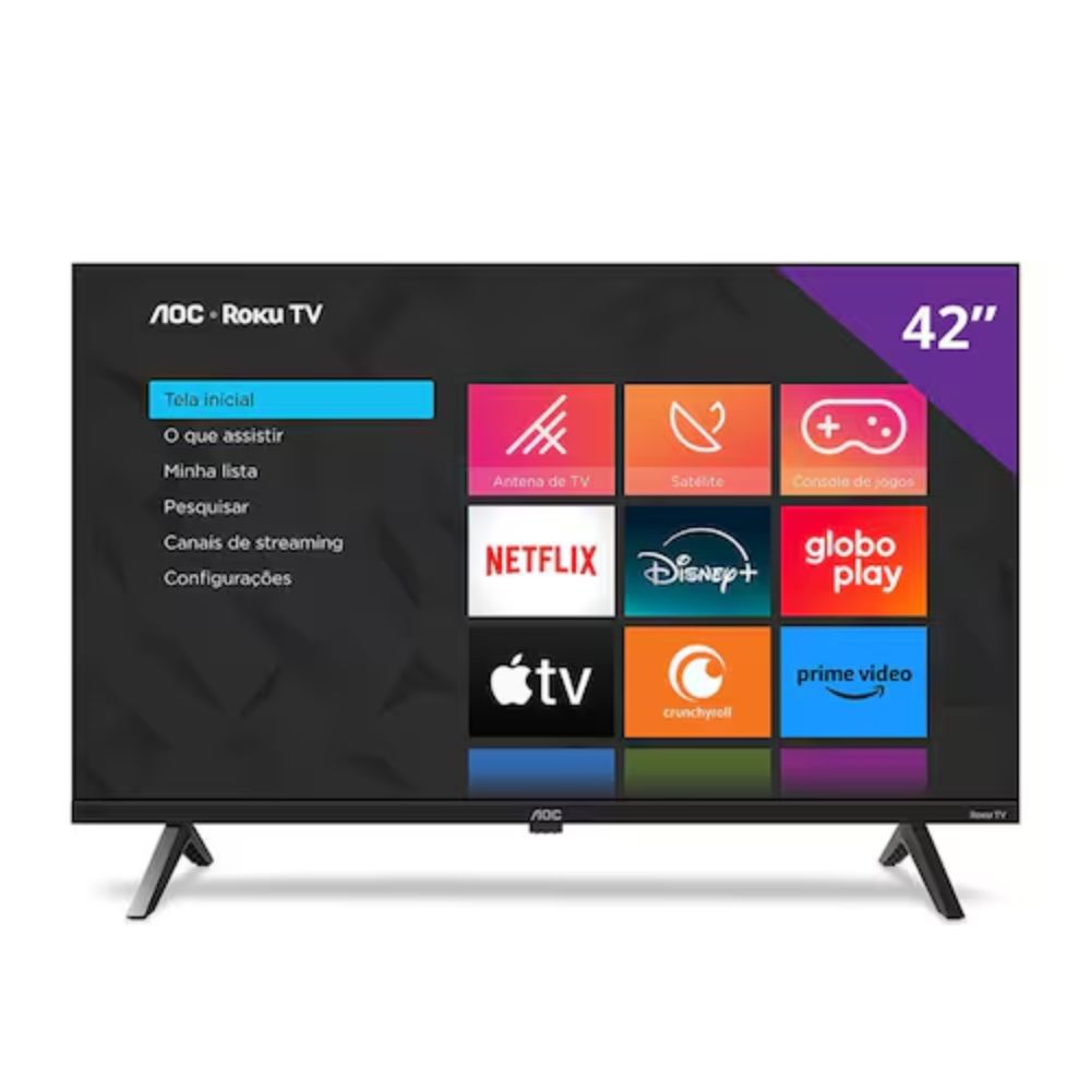 Smart TV AOC 42 Polegadas LED Roku 42S5045/78G Full HD Wi-Fi
