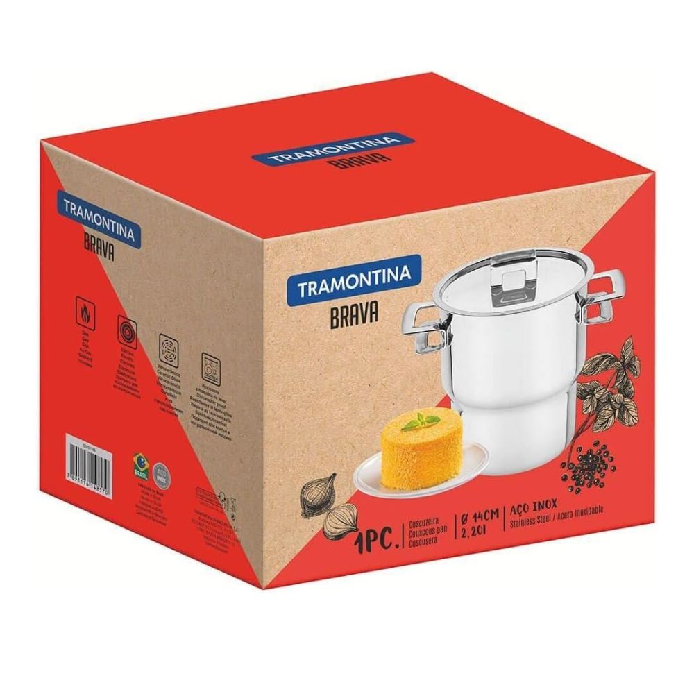 Cuscuzeira Tramontina Brava 62419140 Aço Inox