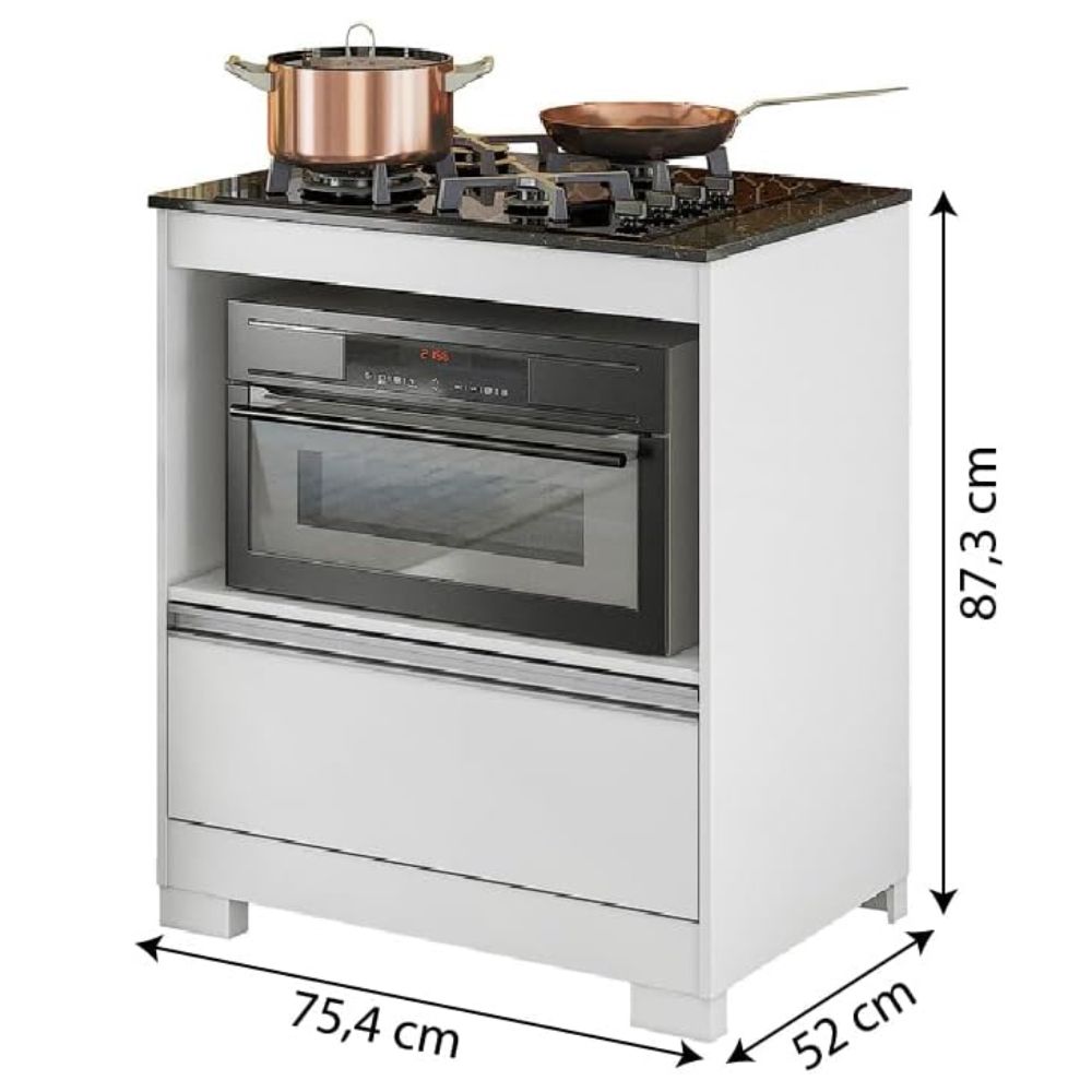 Balcão Notável Cooktop NT 3110 Branco New