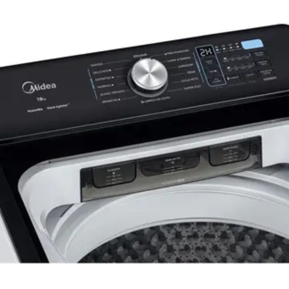 Lavadora de Roupas Midea 14kg Cesto Inox 13 Programas de Lavagem Branca MA512W140A/WK05