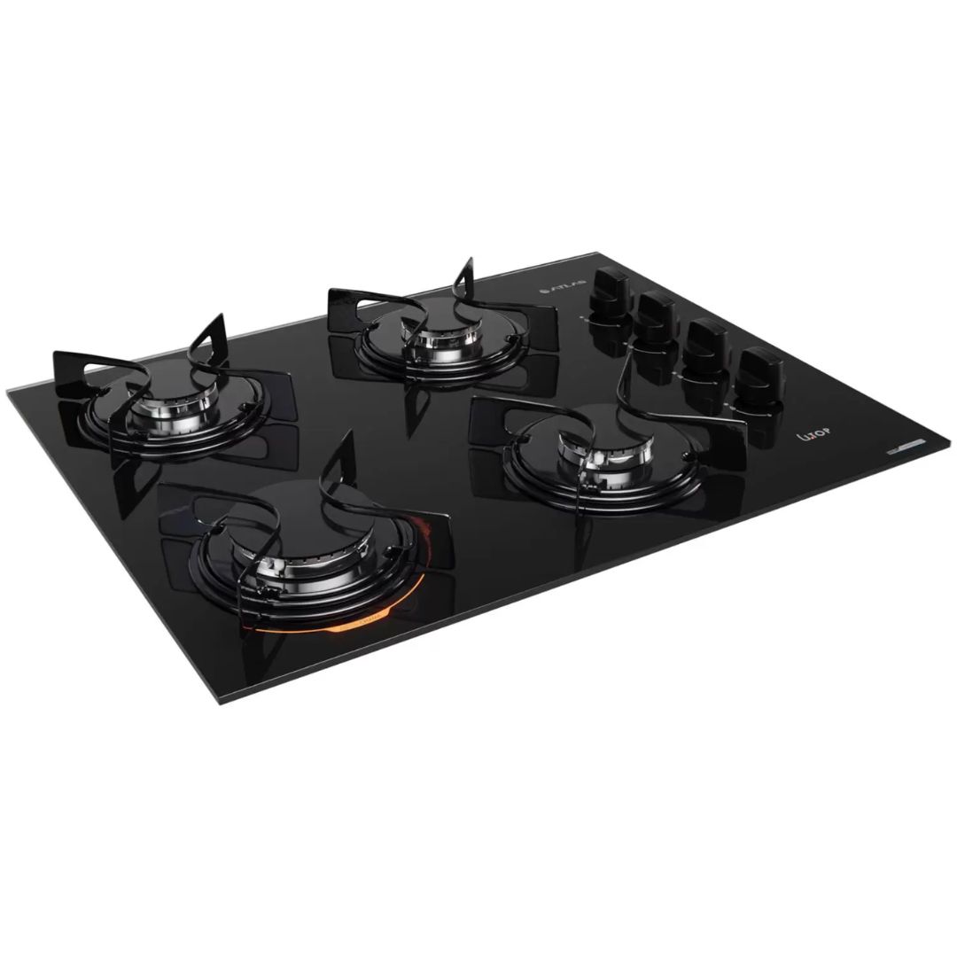 Cooktop Atlas Utop 4 Bocas Preto