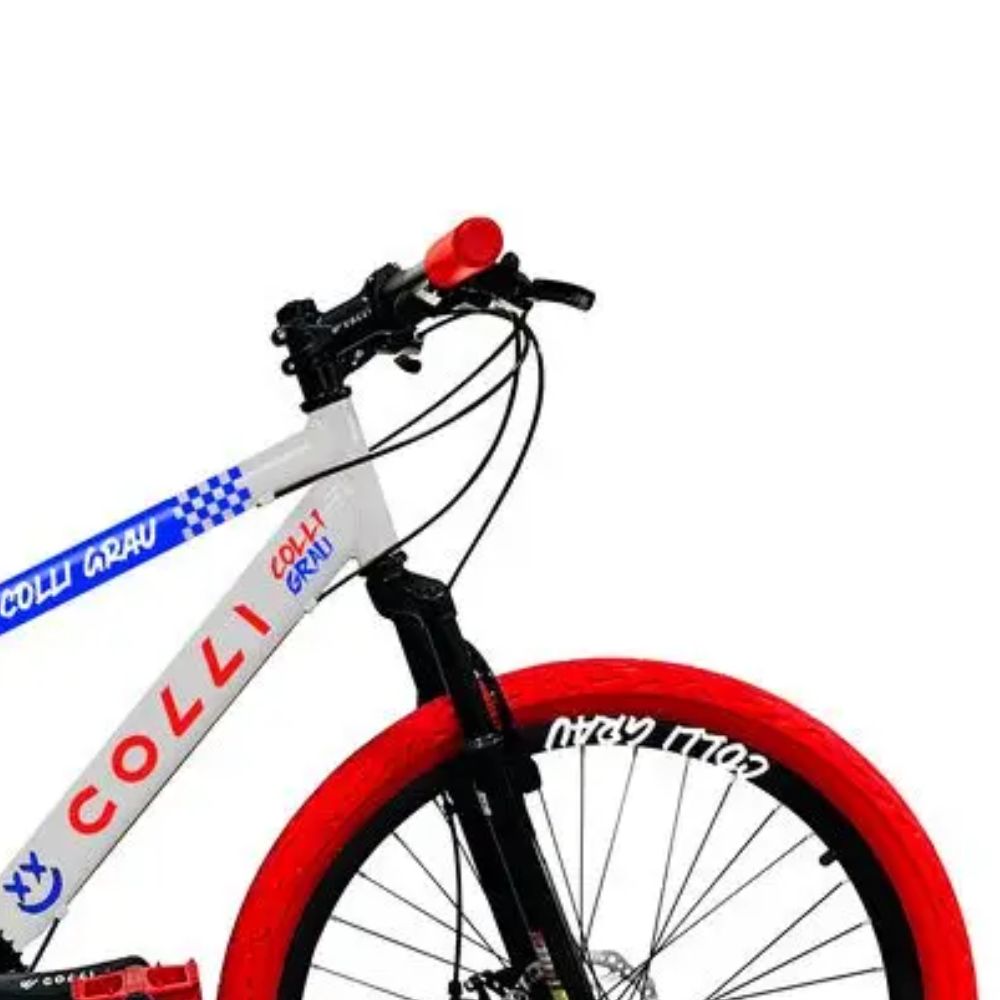 Bicicleta Colli Grau Aro 26 21M Branco/Vermelho/Azul