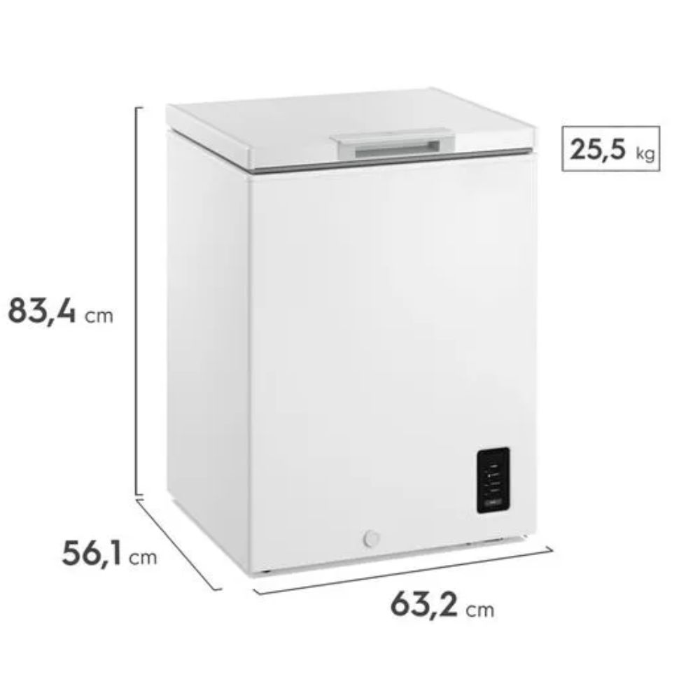 Freezer Horizontal Electrolux 141L Inverter Bivolt Uma Porta Branco (HB150) - Bivolt