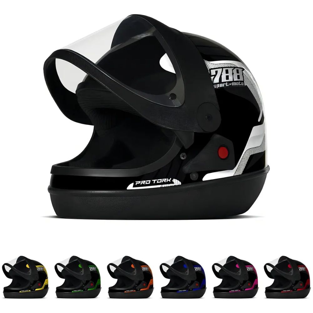 Capacete Fechado Pro Tork Sport Moto 788 Varias Cores Tam.56