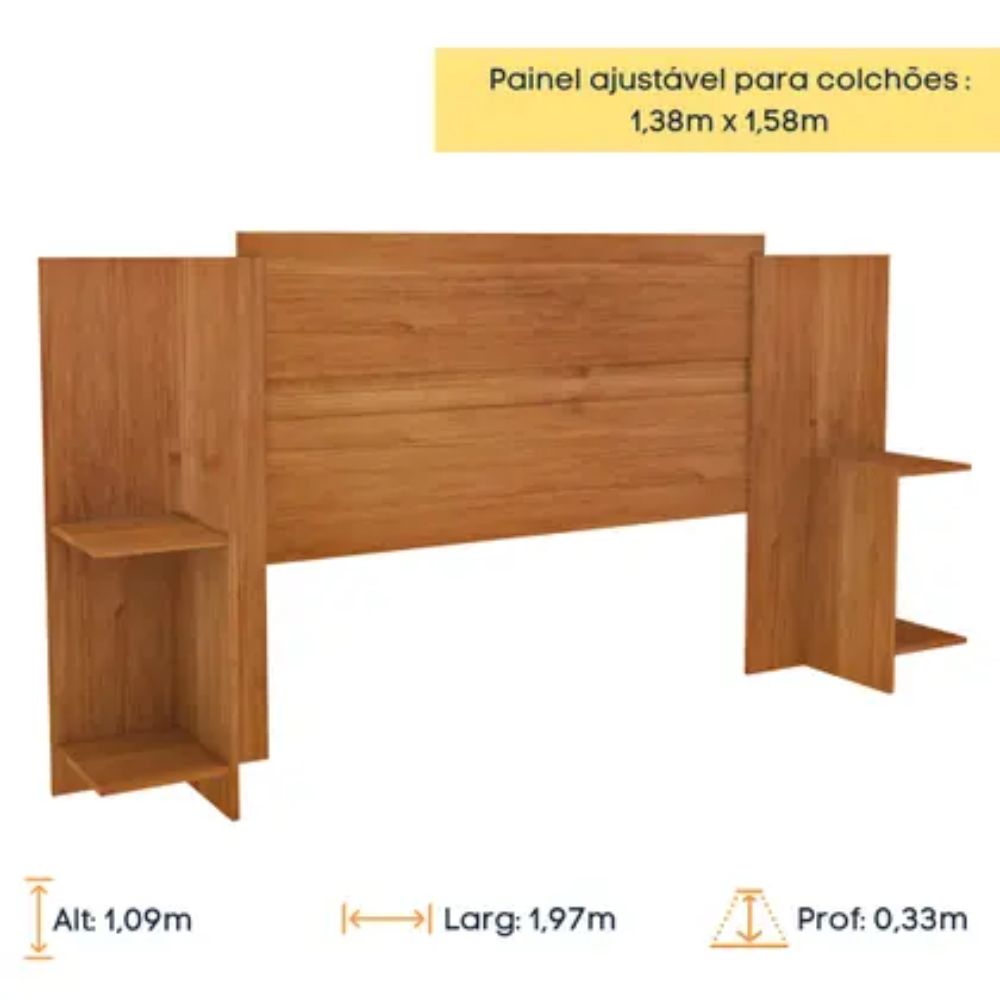 Cabeceira Box Casal Painel Ajustável Arizona - Tcil Móveis