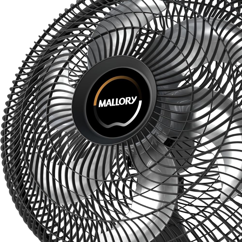 Ventilador Mallory Coluna Eolo Preto e Grafite 40 cm