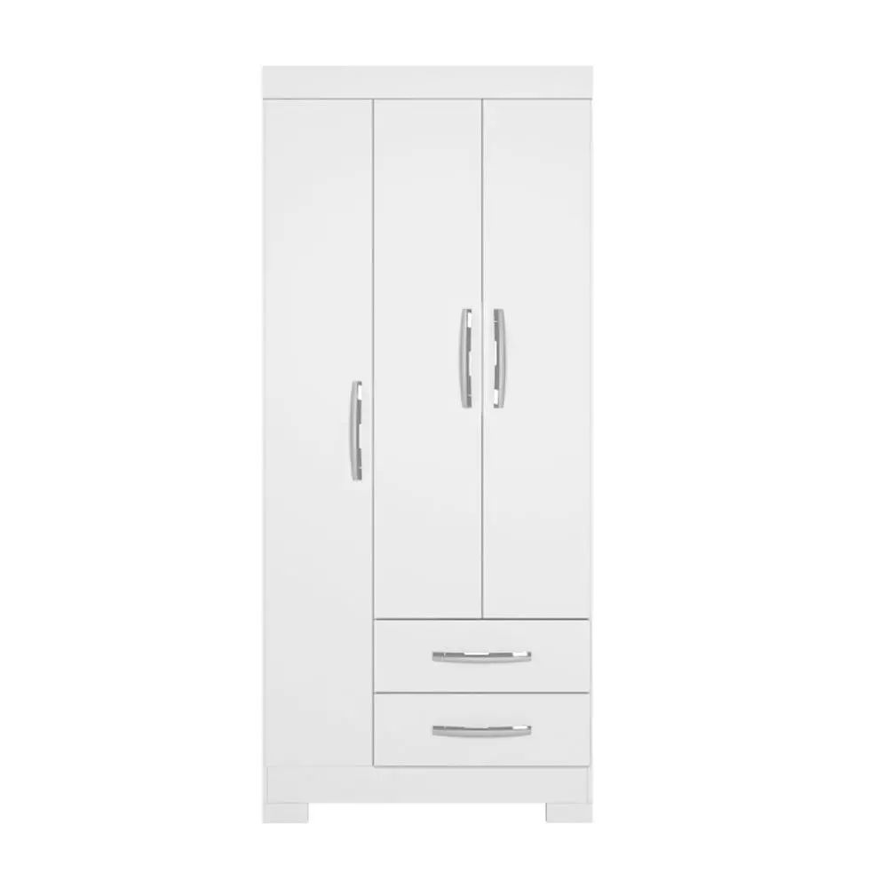 Guarda Roupa Notavel Nt 5000 3 Portas Branco New/Rosa