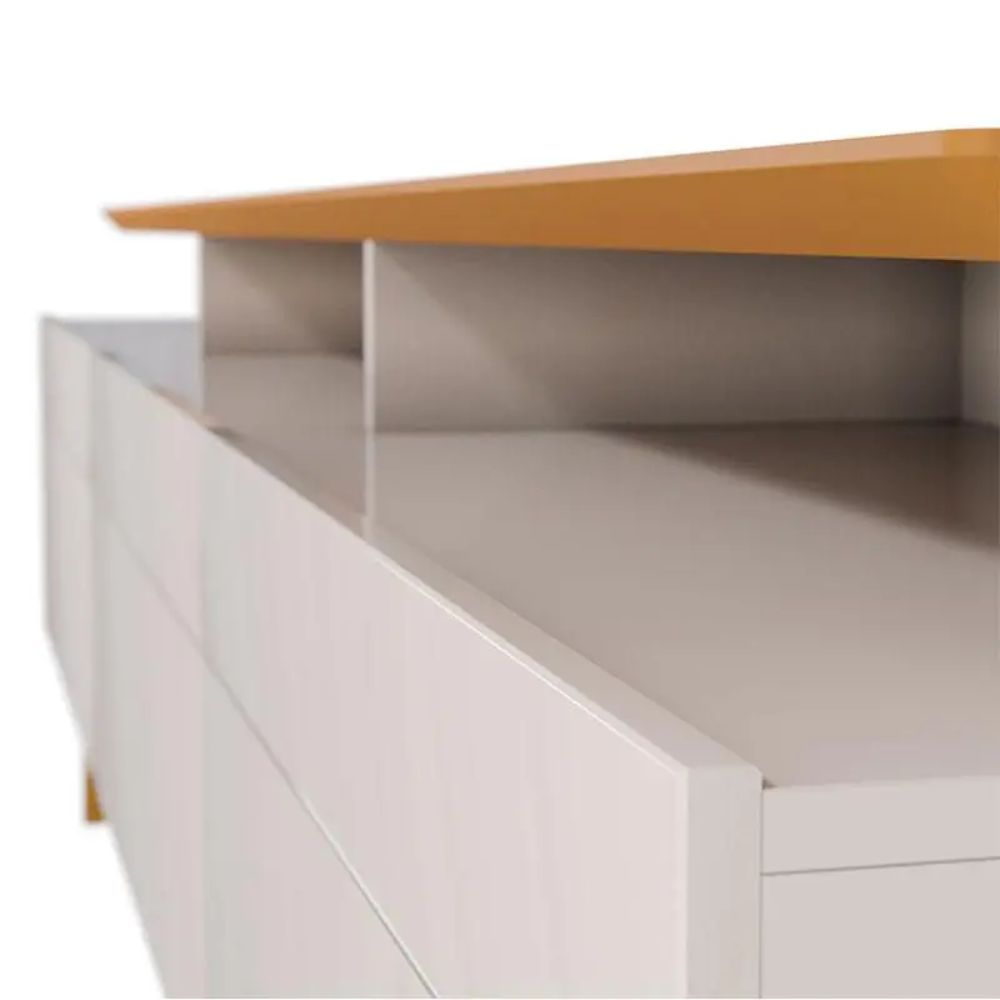 Rack Bancada Imcal Classic 3 Gavetas com Nicho 2.2 Off White Nature