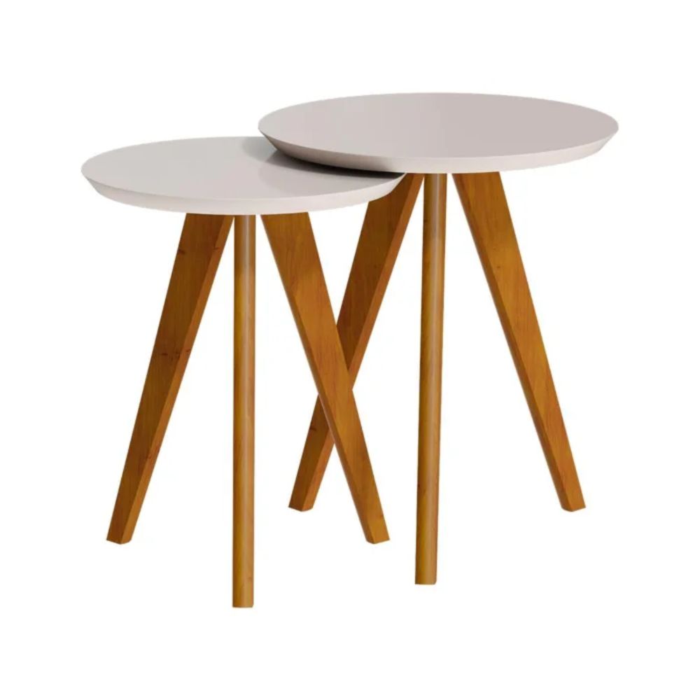 Mesa Imcal Classic Lateral Redonda 60411 Off White Nature