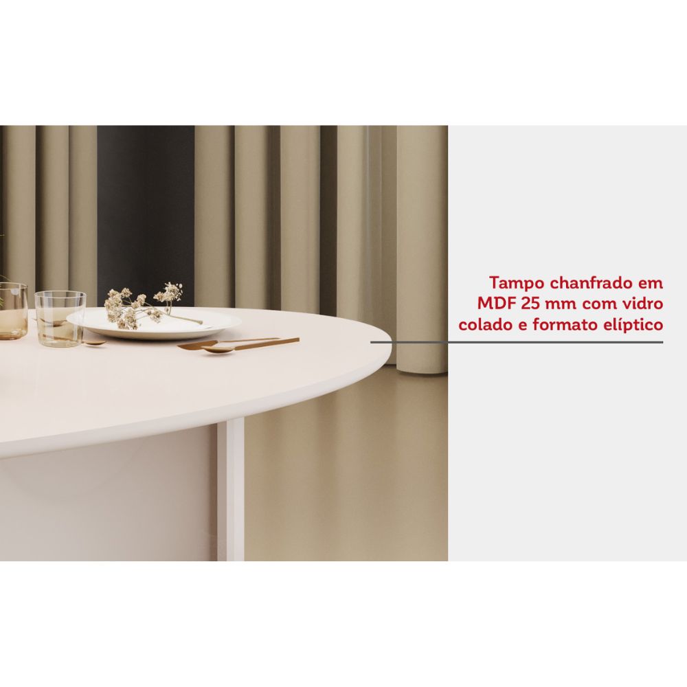 Mesa Liz 2180x1080 mm tampo orgânico