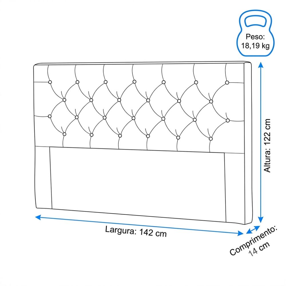 CABECEIRA PROBEL HAMPTON 1,42 COD 110B CEL