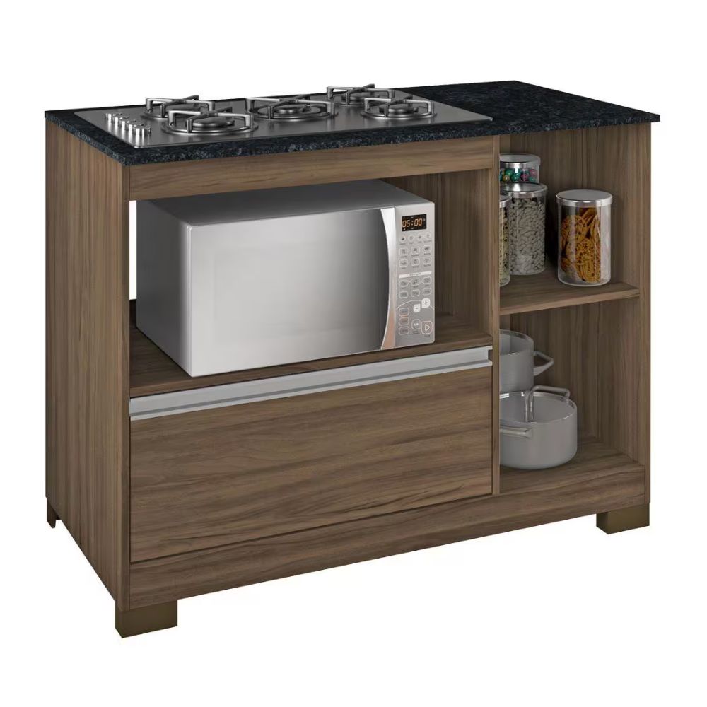 Balcao Notavel Cooktop Nt 3050 Ref 222 Nogal Trend/gran