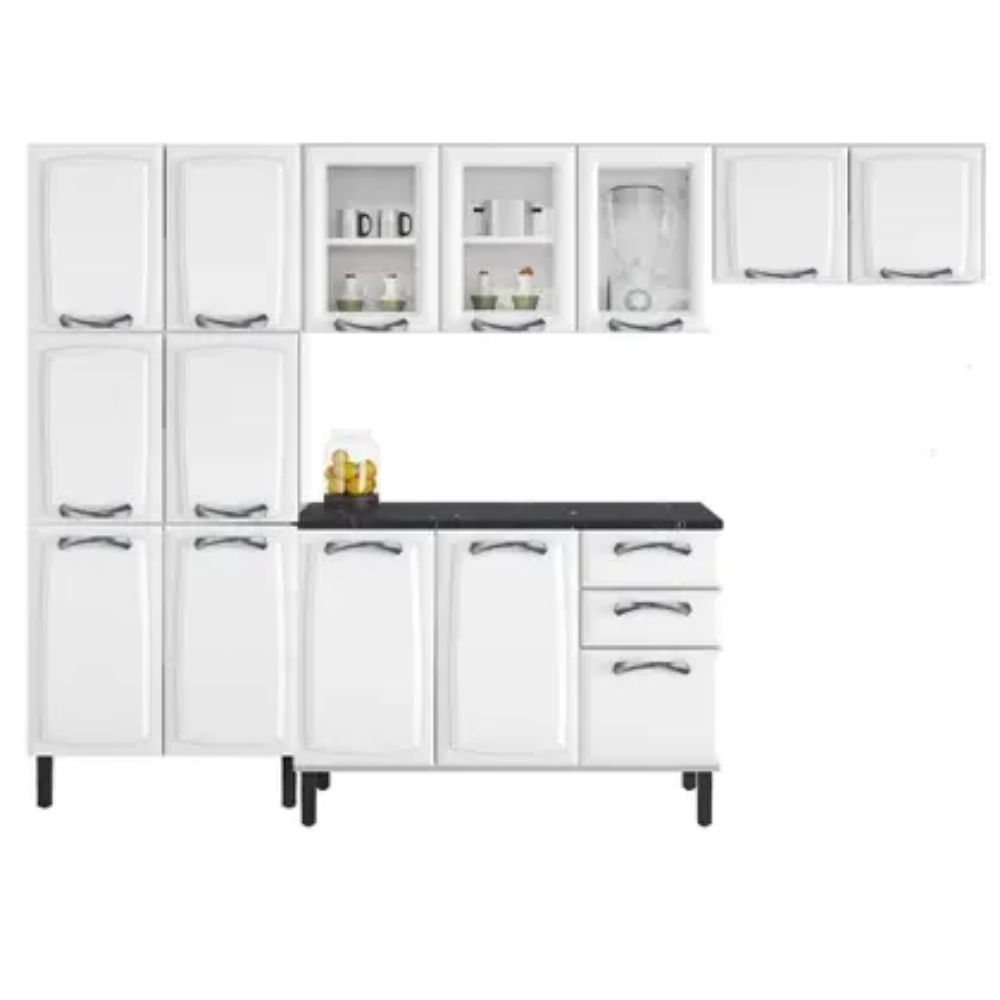Cozinha Completa Itatiaia New Premium 280cm Branca