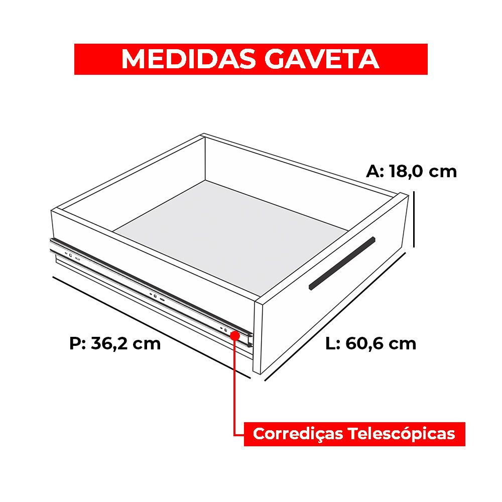 Cômoda Isadora 8 Gavetas