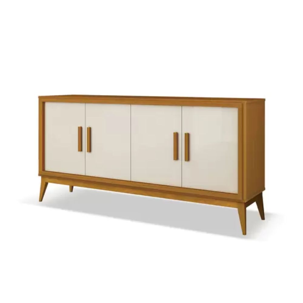 Buffet 4 Portas Union Edn Móveis Cedro com Off White