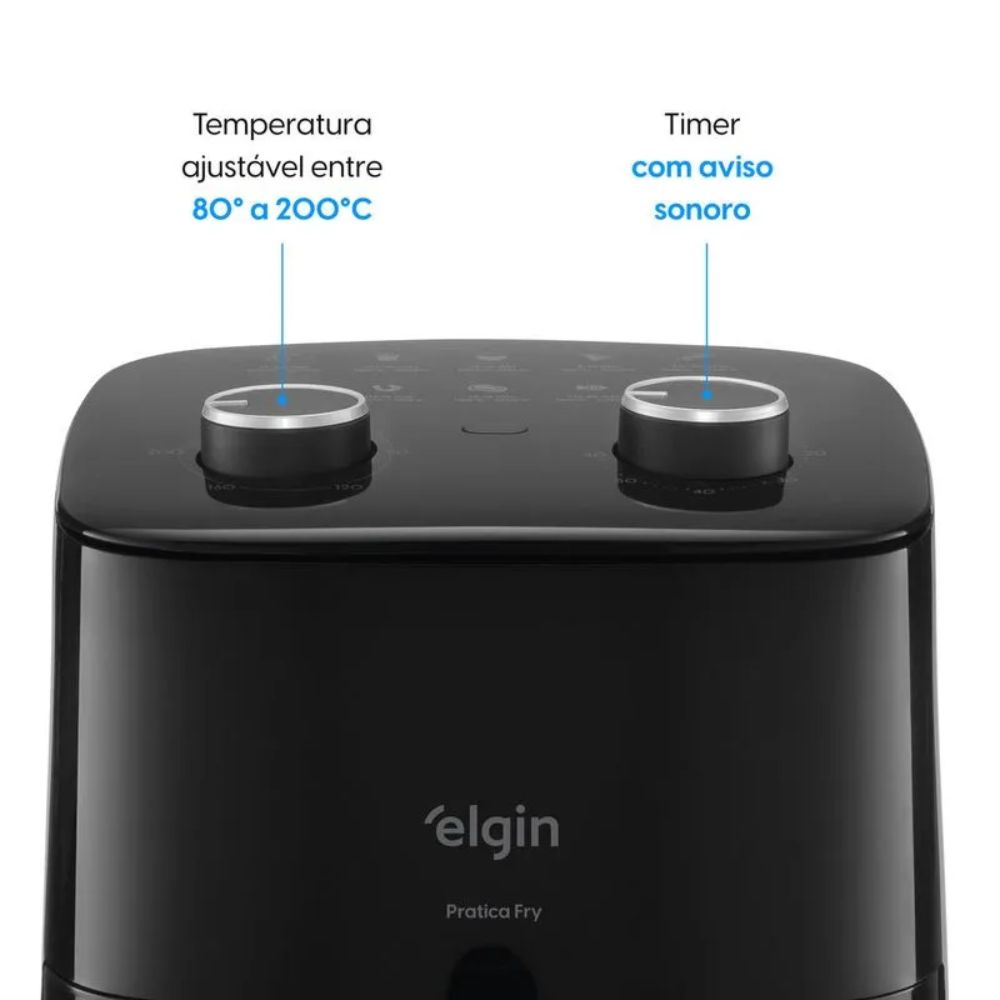Fritadeira Airfryer Elgin Prática Fry Preto 220V