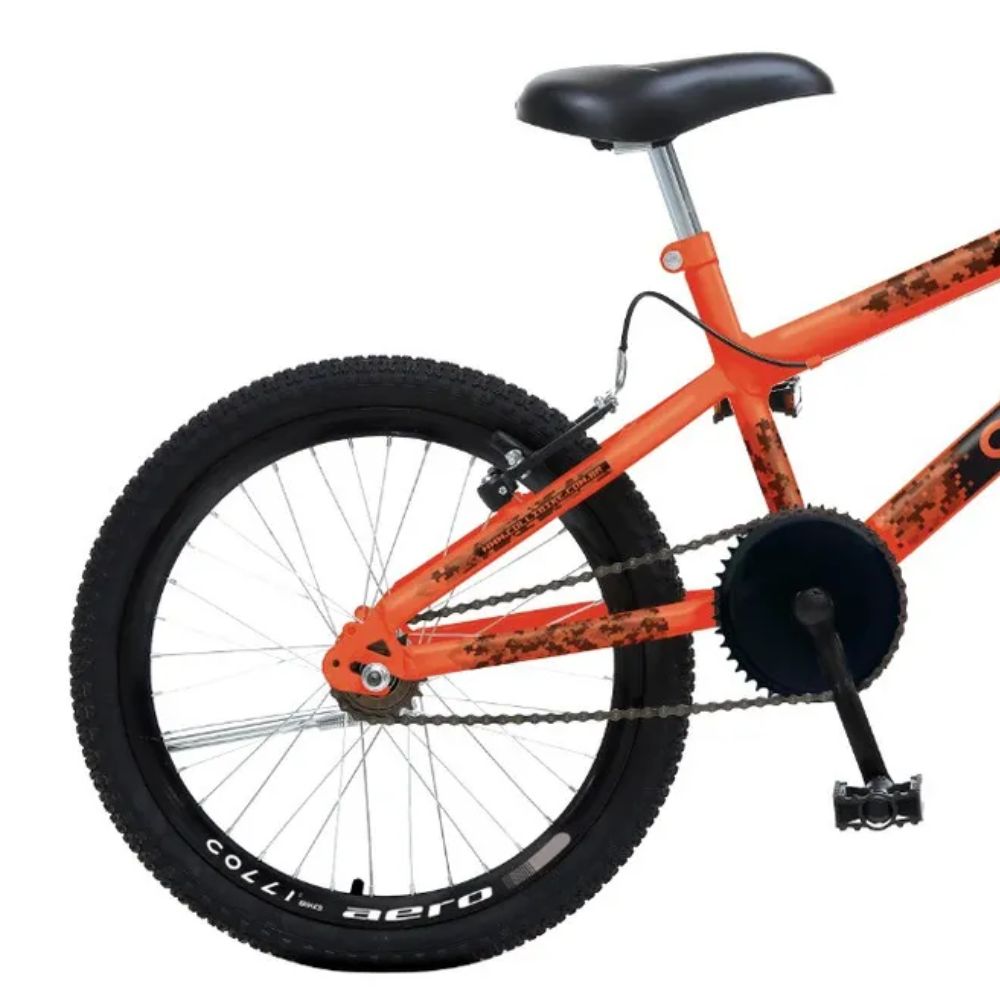 Bicicleta Colli Max Boy Cross Aro 20 Masculina Laranja Neon