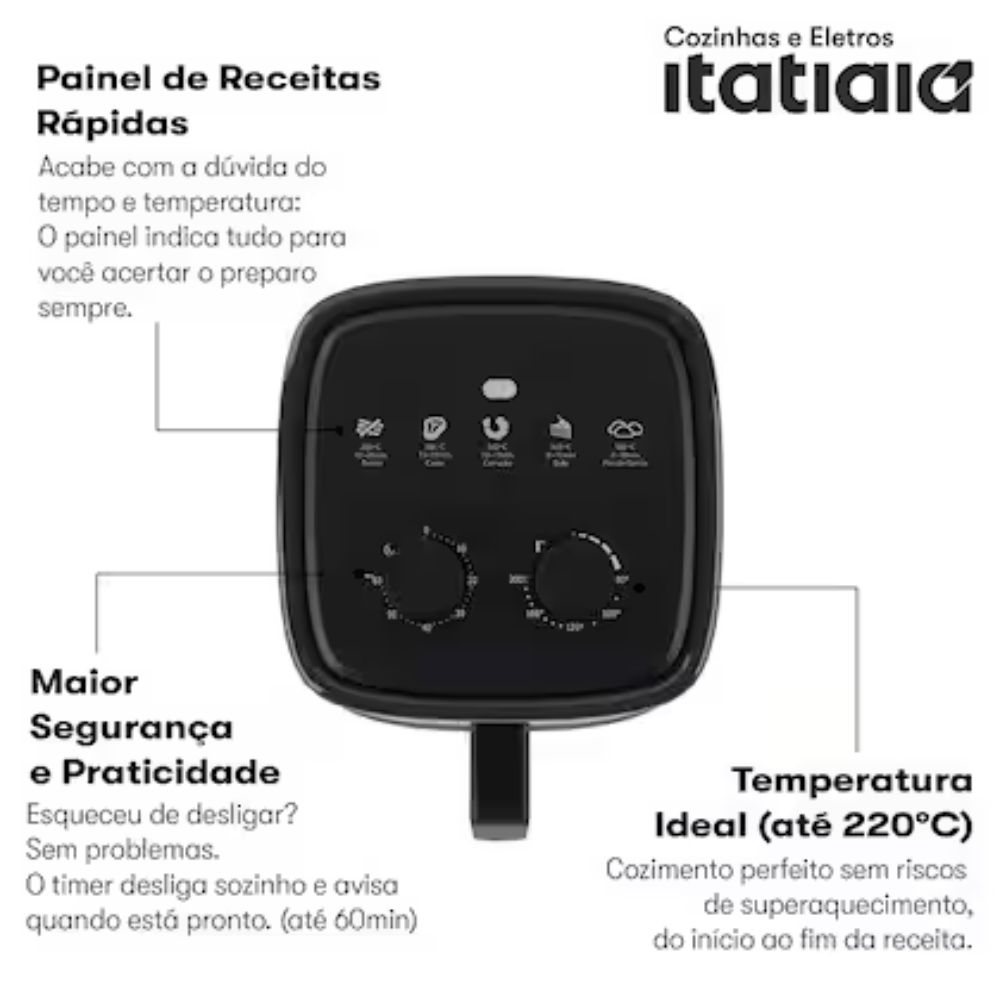 Fritadeira Elétrica Air Fryer Itatiaia 3,5 Litros 1300W
