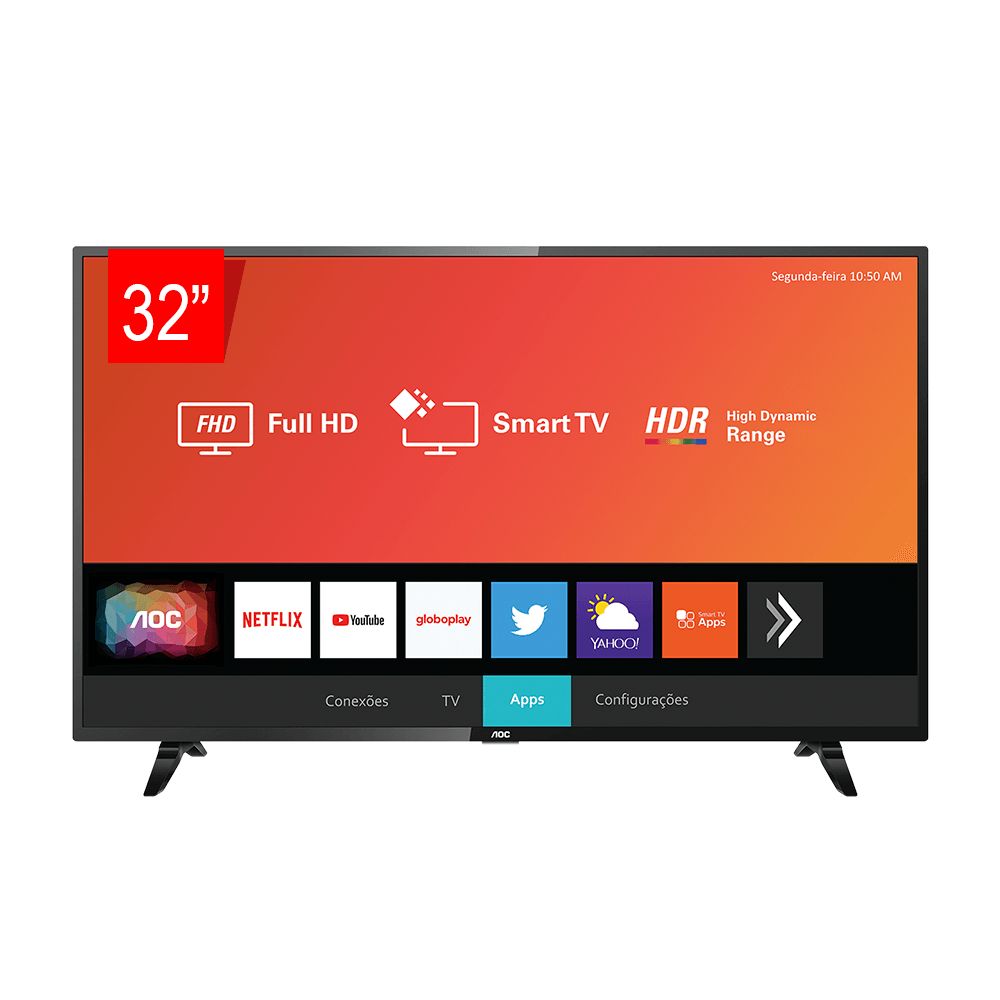 Smart TV AOC LED 32 Polegadas 32S5045/78G Roku