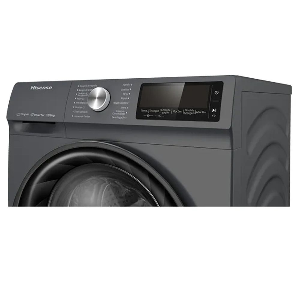 Lava e Seca Hisense 13Kg Steam, com 13 Programas de Lavagem - WD5Q13