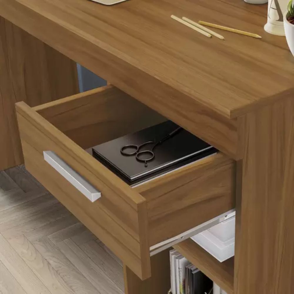 Mesa de Escritório Notável 90cm 1 Gaveta Office NT 2000 Freijó Trend