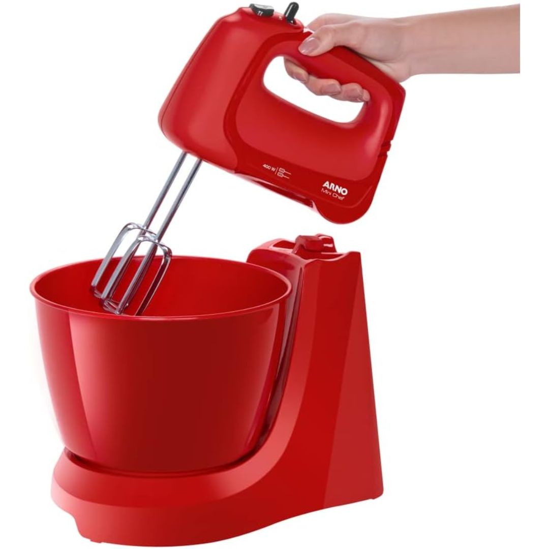Batedeira Arno Mini Chef 400W HM12 Vermelha