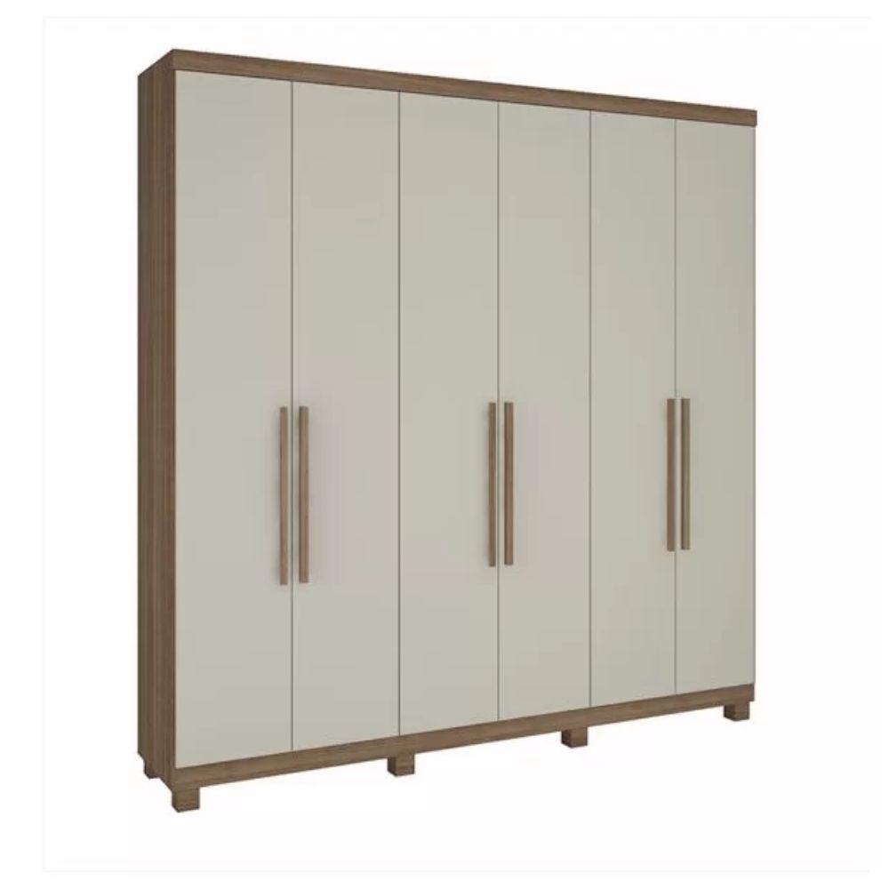 Guarda Roupa Rimo Honduras Plus 6 Portas Freijo/Off White