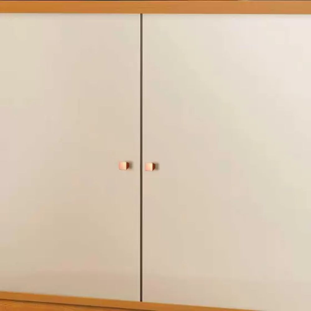 Buffet Pequeno 90cm Ripado Sala Jantar 2 Portas Argo EDN Cedro/Off White