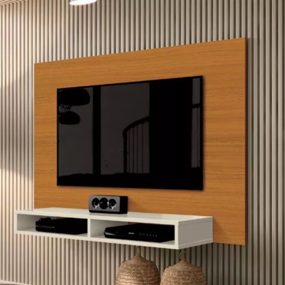 Painel Fox New para TV até 42 Polegadas EDN Off White/Cedro