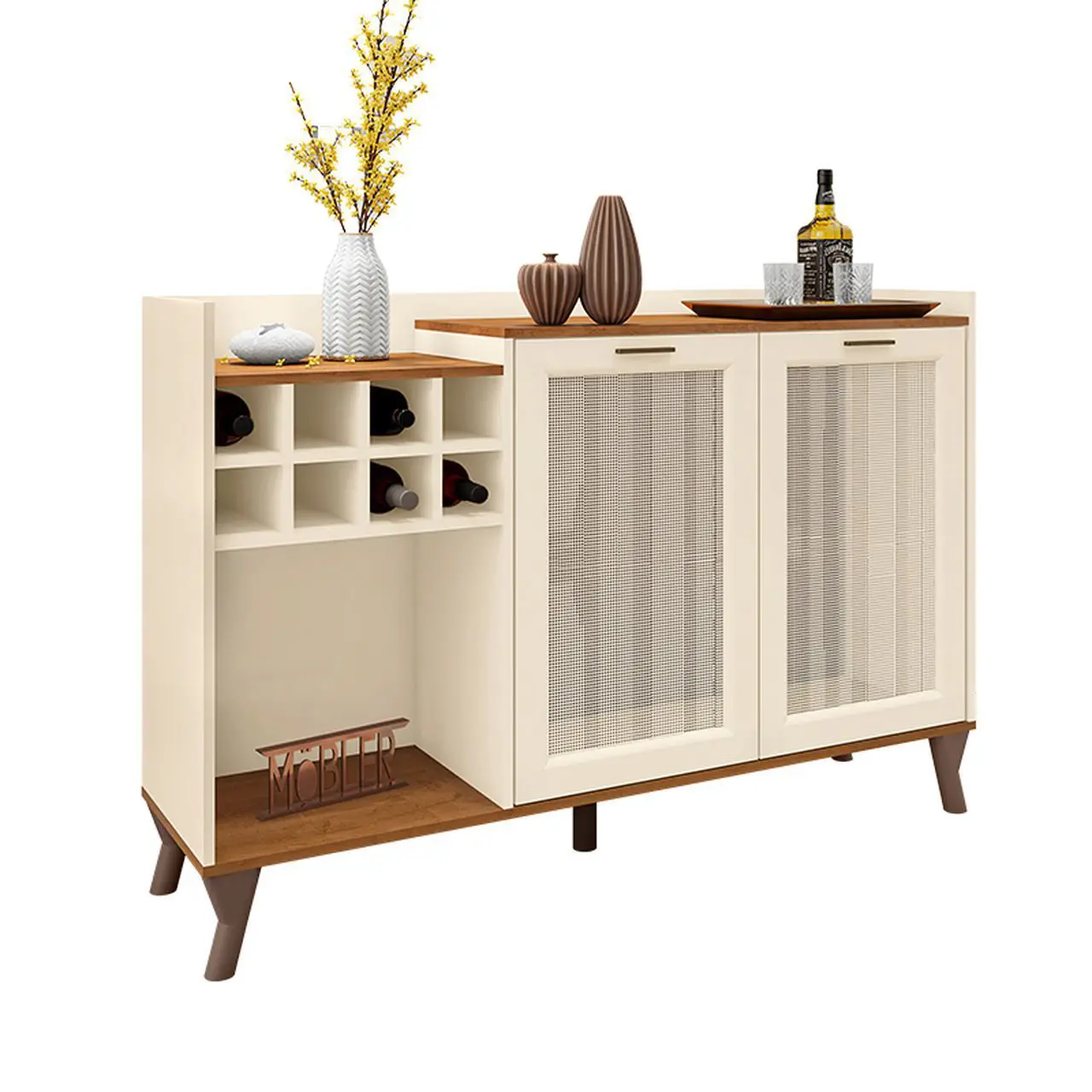 Balcao Buffet Mobler Arcade 704 Nature/off White