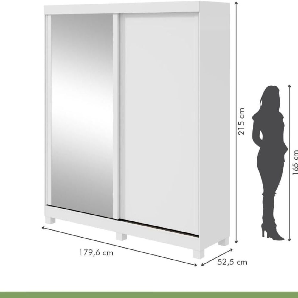 Guarda-Roupa Lopas Zeine 2 Portas Branco