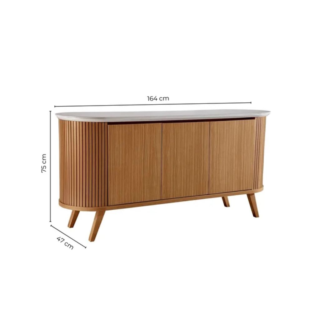 Buffet Luna 3 Portas Ripado LJ – OFF