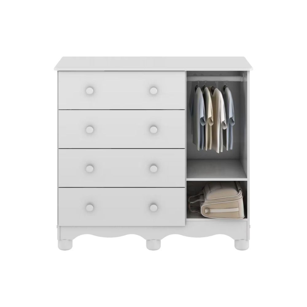 Cômoda Peroba Tedy New Branco Brilho
