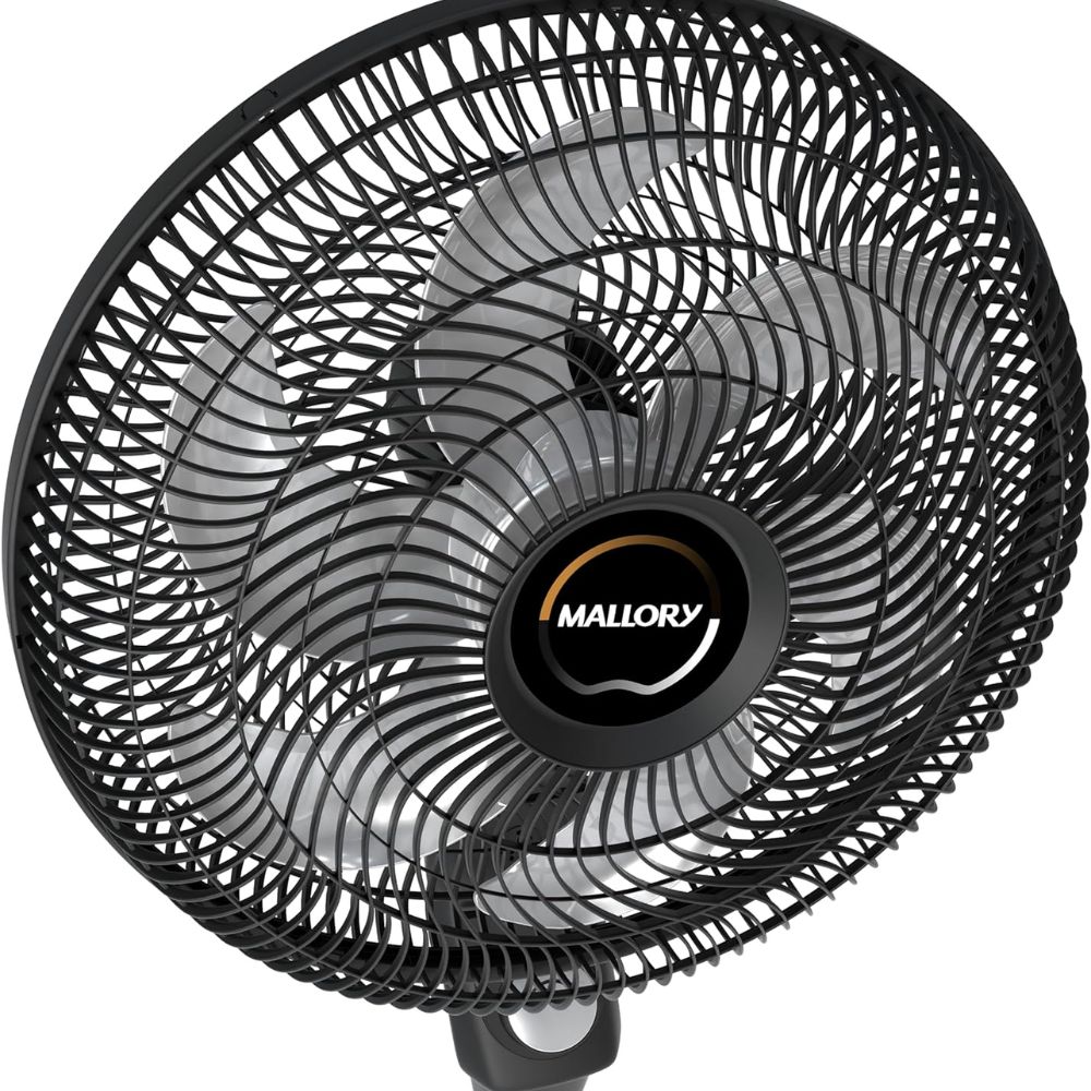 Ventilador Mallory Coluna Eolo Preto e Grafite 40 cm