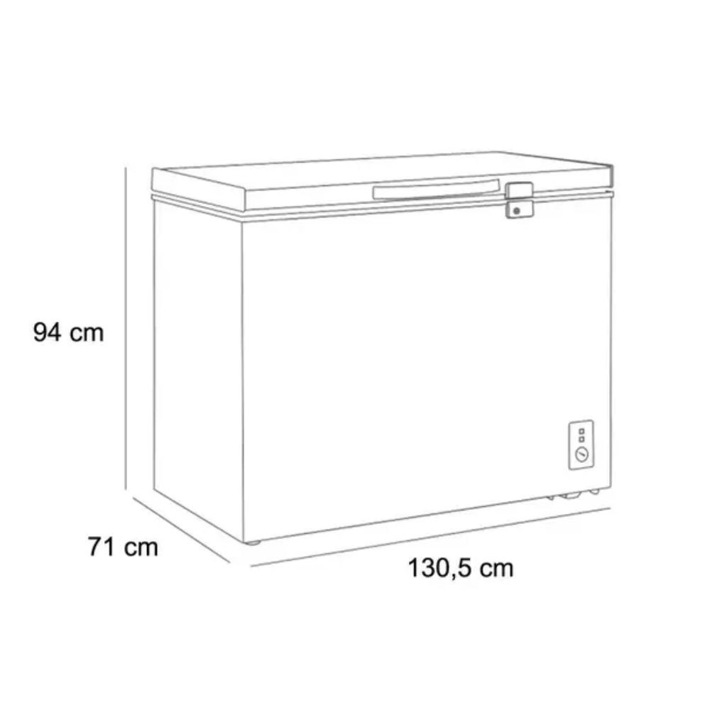 Freezer Fricon Horizontal HCED 411 Litros Tampa de Vidro Branco