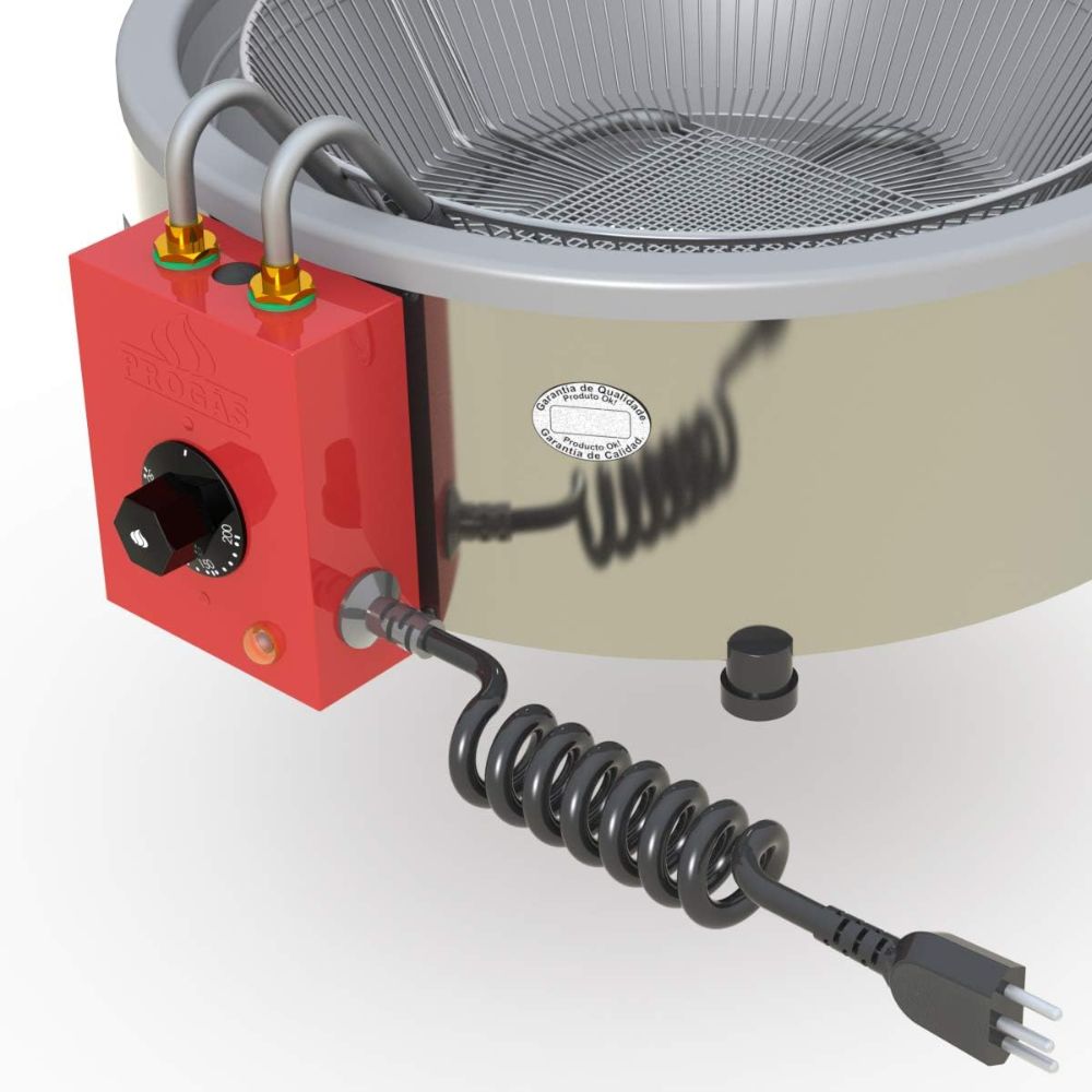 Tacho Fritadeira Elétrica Industrial Progas 7Litros 220V, Cor Inox, Aço
