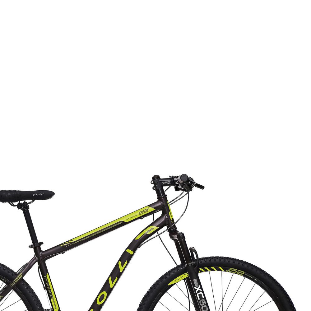 Bicicleta Colli Athena Preto Fosco e Amarelo Neon Aro 29 Freios a Disco 21M