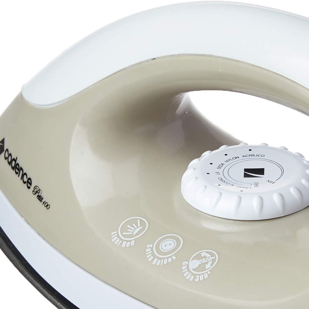 Ferro de Passar a Seco Petit 100, Cinza e Branco, 220v Cadence