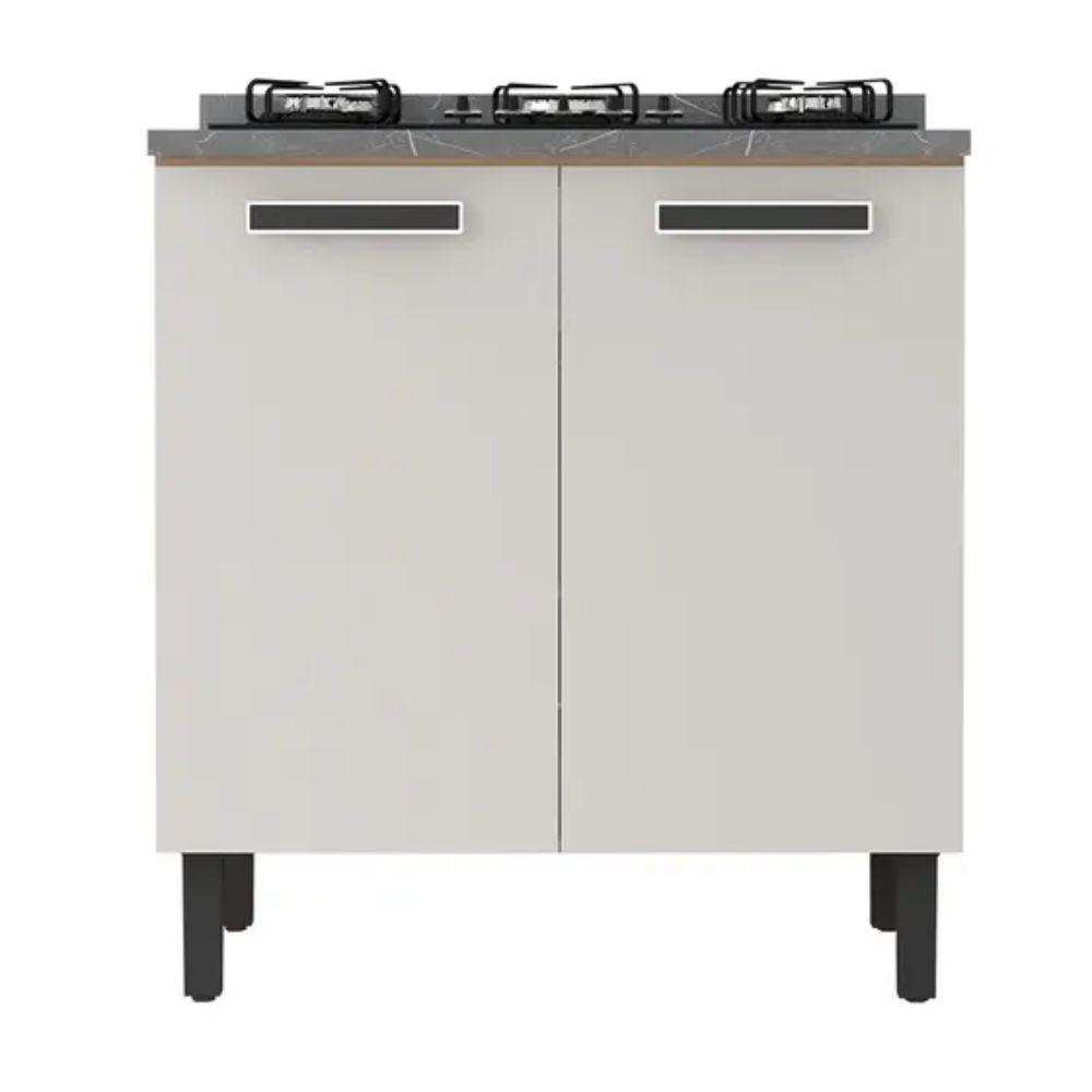 Balcão Itatiaia Cooktop 5 Bocas 2 Portas New Jazz Off White