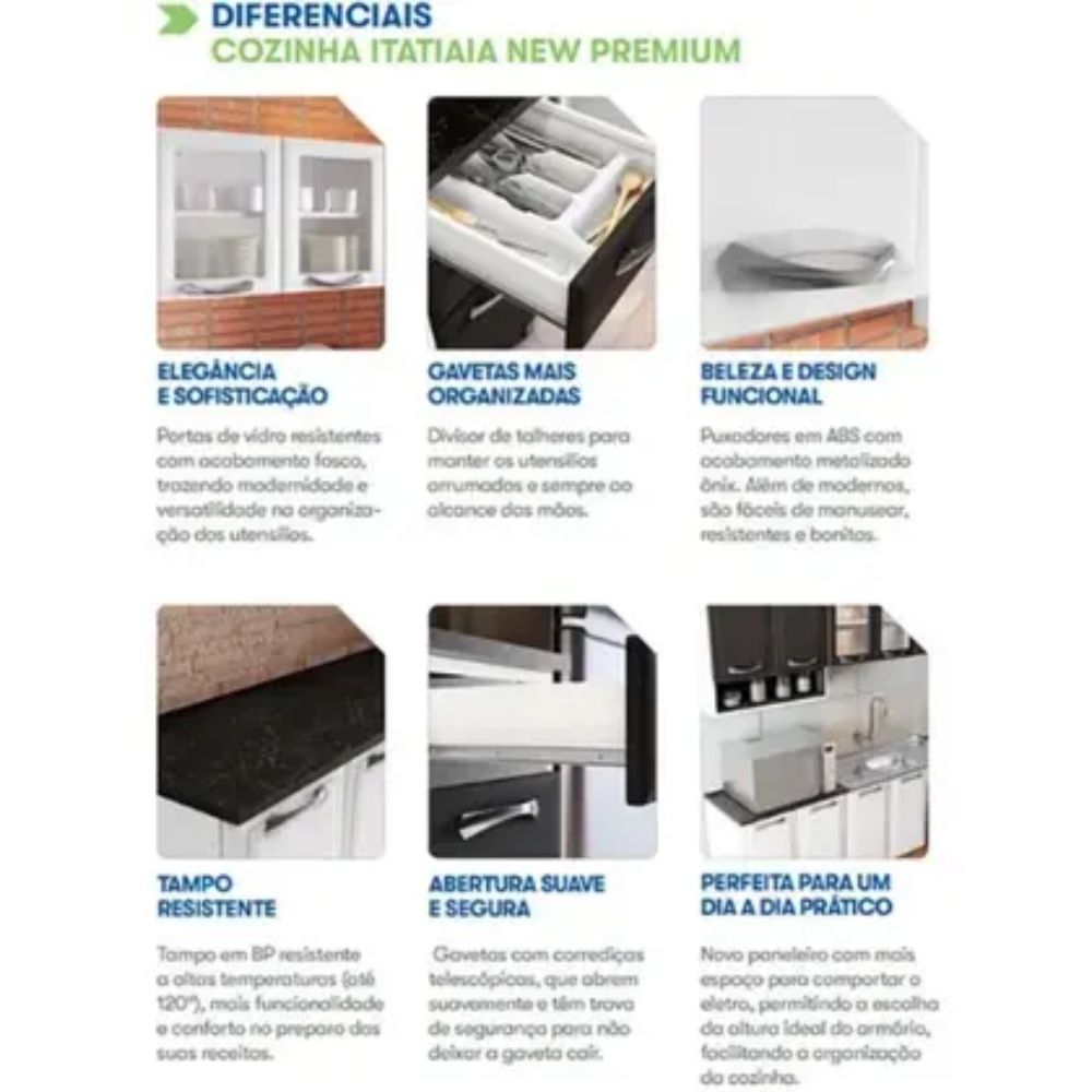 Cozinha Completa Aço New Premium Itatiaia com 4 Peças
