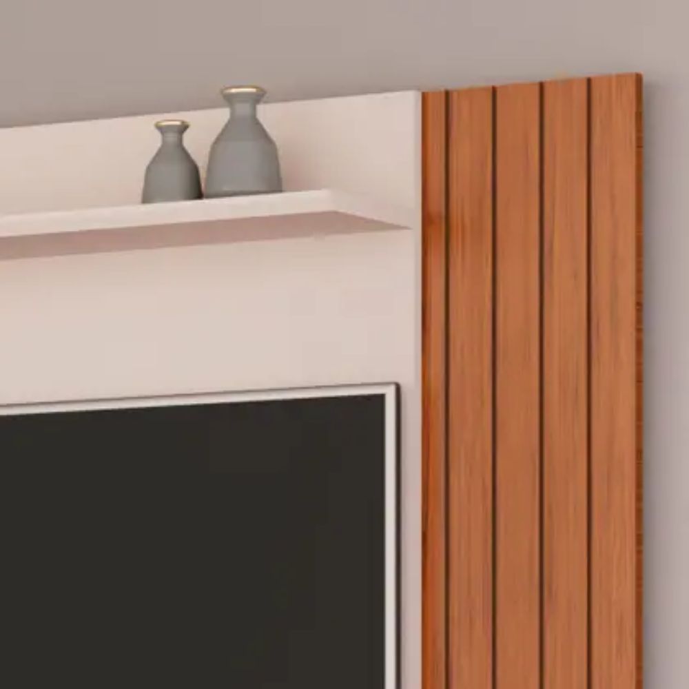 Painel Trend com Rack Bancada Flat DJ Móveis para TVs de até 65 polegadas