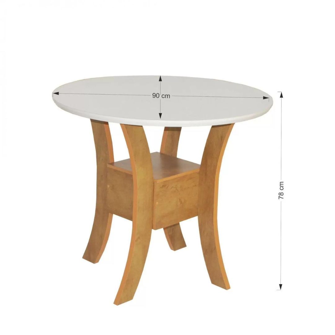 Mesa São Carlos Ayla Redonda C/ 4 Cad Elane Tec 16