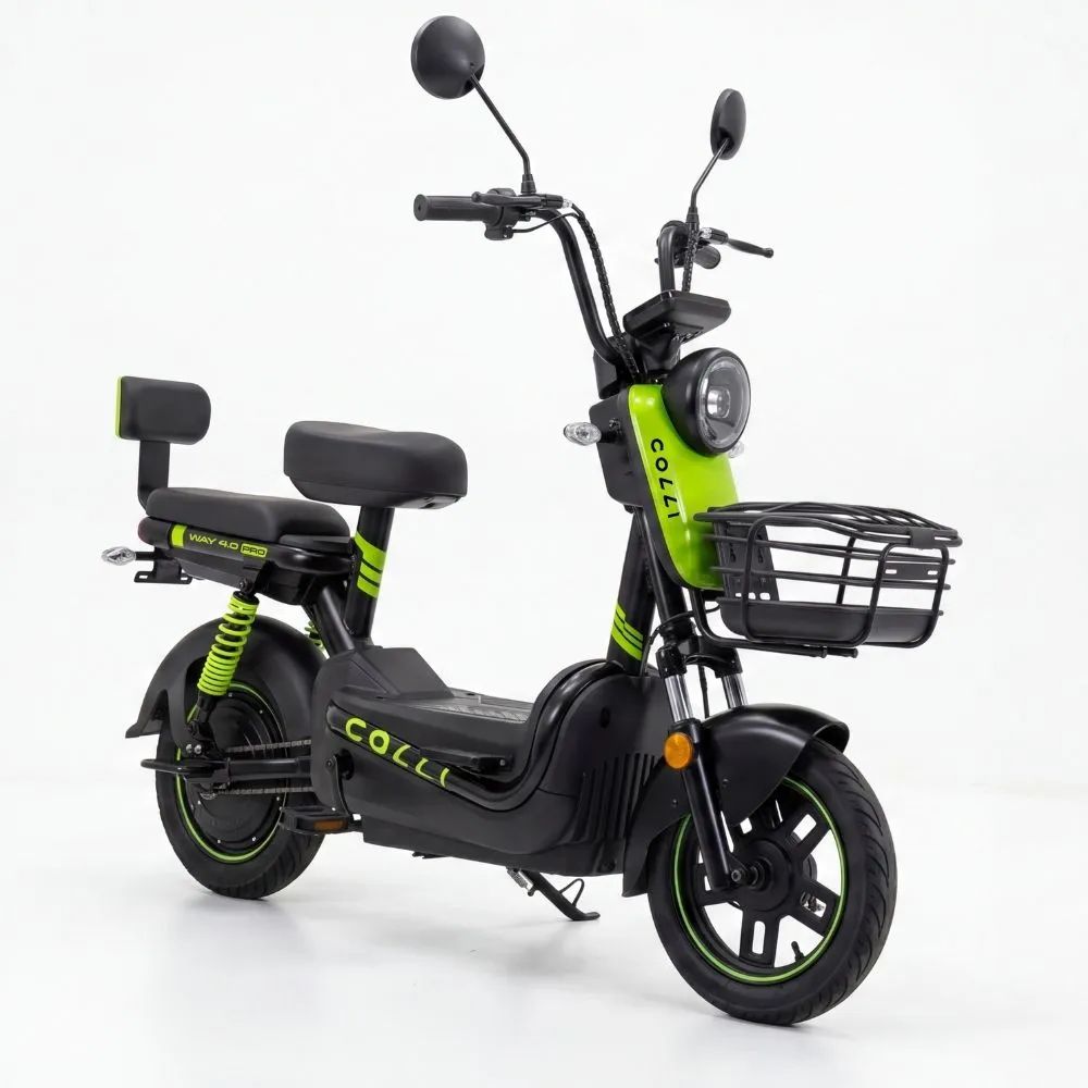 Bicicleta Elétrica Colli Way 4.0 Pro 1000W Aro 14 Verde Neon